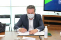 O Governador Carlos Massa Ratinho Junior assina, nesta quarta-feira (23), protocolo de investimentos com a cooperativa paranaense C.Vale representada pelo presidente Alfredo Lang.   Na foto,  secretário do Desenvolvimento Sustentável e do Turismo Marcio Nunes. Curitiba, 23/09/2020. Foto: Geraldo Bubniak/AEN