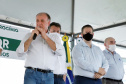 O governador Carlos Massa Ratinho Junior inaugurou nesta quinta-feira (1º) a pavimentação asfáltica da Estrada São Manoel, em São Jorge do Patrocínio, na região Noroeste, e anunciou novos investimentos para o município em pavimentações urbanas e de estradas rurais, veículos e iluminação pública.  Foto: Jose Fernando Ogura/AEN