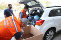 Nesta sexta-feira (02), acontece o último drive thru para entrega de brinquedos da campanha Paraná Piá no estacionamento do Palácio Iguaçu, em Curitiba. A primeira-dama Luciana Saito Massa acompanha a arrecadação.A campanha, promovida pela Superintendência Geral de Ação Solidária (SGAS), do Governo do Estado, arrecada brinquedos novos ou usados, em bom estado, para serem distribuídos em comemoração ao Dia das Crianças, celebrado no dia 12 de outubro. 02/10/2020 - Foto: Geraldo Bubniak/AEN