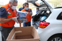 Nesta sexta-feira (02), acontece o último drive thru para entrega de brinquedos da campanha Paraná Piá no estacionamento do Palácio Iguaçu, em Curitiba. A primeira-dama Luciana Saito Massa acompanha a arrecadação.A campanha, promovida pela Superintendência Geral de Ação Solidária (SGAS), do Governo do Estado, arrecada brinquedos novos ou usados, em bom estado, para serem distribuídos em comemoração ao Dia das Crianças, celebrado no dia 12 de outubro. 02/10/2020 - Foto: Geraldo Bubniak/AEN
