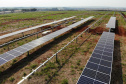  Usina solar da Copel recebe módulos fotovoltaicos. Foto: Copel