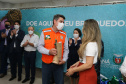 Encerramento da Campanha Paraná Piá, idealizada pela Primeira Dama do Estado, a Srª Luciana Saito Massa juntamente com a Superintendência Geral de Ação Solidária, no Hospital da Providencia em Apucarana, nesta quinta-feira(15).O objetivo da Campanha foi arrecadar brinquedos que foram entregues em comemoração ao dia das crianças. 15/10/2020 - Foto: Geraldo Bubniak/AEN