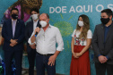 Encerramento da Campanha Paraná Piá, idealizada pela Primeira Dama do Estado, a Srª Luciana Saito Massa juntamente com a Superintendência Geral de Ação Solidária, no Hospital da Providencia em Apucarana, nesta quinta-feira(15).O objetivo da Campanha foi arrecadar brinquedos que foram entregues em comemoração ao dia das crianças. 15/10/2020 - Foto: Geraldo Bubniak/AEN