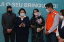 Encerramento da Campanha Paraná Piá, idealizada pela Primeira Dama do Estado, a Srª Luciana Saito Massa juntamente com a Superintendência Geral de Ação Solidária, no Hospital da Providencia em Apucarana, nesta quinta-feira(15).O objetivo da Campanha foi arrecadar brinquedos que foram entregues em comemoração ao dia das crianças. 15/10/2020 - Foto: Geraldo Bubniak/AEN