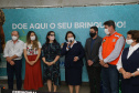 Encerramento da Campanha Paraná Piá, idealizada pela Primeira Dama do Estado, a Srª Luciana Saito Massa juntamente com a Superintendência Geral de Ação Solidária, no Hospital da Providencia em Apucarana, nesta quinta-feira(15).O objetivo da Campanha foi arrecadar brinquedos que foram entregues em comemoração ao dia das crianças. 15/10/2020 - Foto: Geraldo Bubniak/AEN