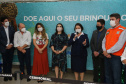 Encerramento da Campanha Paraná Piá, idealizada pela Primeira Dama do Estado, a Srª Luciana Saito Massa juntamente com a Superintendência Geral de Ação Solidária, no Hospital da Providencia em Apucarana, nesta quinta-feira(15).O objetivo da Campanha foi arrecadar brinquedos que foram entregues em comemoração ao dia das crianças. 15/10/2020 - Foto: Geraldo Bubniak/AEN