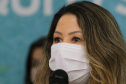 Encerramento da Campanha Paraná Piá, idealizada pela Primeira Dama do Estado, a Srª Luciana Saito Massa juntamente com a Superintendência Geral de Ação Solidária, no Hospital da Providencia em Apucarana, nesta quinta-feira(15).O objetivo da Campanha foi arrecadar brinquedos que foram entregues em comemoração ao dia das crianças. 15/10/2020 - Foto: Geraldo Bubniak/AEN