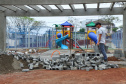 Um investimento de R$ 650.223,54 da Secretaria de Desenvolvimento Urbano e Obras Públicas também está tirando do papel um espaço fundamental para cidades desse porte: uma praça municipal. Ela fica entre a Avenida Brasil, a Alameda Cinco e as ruas Quatro e Cinco, a apenas seis quadras da PRC-280, principal corredor de exportação do Sudoeste do Paraná. Foto: José fernando Ogura/AEN
