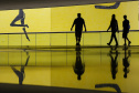 Depois de sete meses fechado, o Museu Oscar Niemeyer (MON) reabriu ao público na última sexta-feira (16), seguindo orientações de segurança determinadas pela Secretaria Estadual de Saúde. A programação virtual do #monemcasa, entretanto, continua acontecendo por meio de oficinas, mediações, quizzes e live. -Foto : Jonathan Campos / AEN