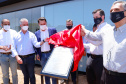 Governador Carlos massa Ratinho Junior participa do lançamento da pedra fundamental da Unique Medical