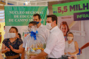 Governador Carlos Massa Ratinho Junior no Colegio Estadual Novo Horizonte, em Campo Mourão.Foto Gilson Abreu/AEN