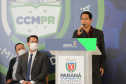 O governador Carlos Massa Ratinho Junior lança nesta segunda-feira (26) o programa de colégios cívico-militares do Estado. No mesmo ato  é assinada a regulamentação da lei que autorizou o projeto e anunciada a lista das cerca de 200 unidades beneficiadas nesse primeiro momento. Na foto, o secretário da Segurança Pública, Romulo Marinho Soares   Curitiba, 26/09/2020. Foto: Geraldo Bubniak/AEN