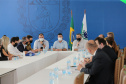 Reuniao do Secretário de Estado da Saude, Beto Preto, Secretário de Estado da Comunicação e da Cultura ,João Evaristo Debiasi com Assomec ? Associação dos Municípios da Região Metropolitana de Curitiba e representantes para alinhamento de açoes no combate do coronavirus.  - Curitiba -  02/13/2020 - Foto: Geraldo Bubniak/AEN