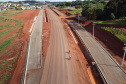 Obra de implantação do acesso às indústrias de Pitanga. São construídas marginais em um trecho de 4,2 quilômetros da PR-466, perto do posto da Polícia Rodoviária Estadual, o projeto prevê pistas paralelas à rodovia em ambos os sentidos, totalizando 8,4 quilômetros de extensão. 19/11/2020 - Foto: Geraldo Bubniak/AEN