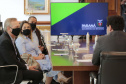 O governador Carlos Massa Ratinho Junior se reuniu nesta segunda-feira (7) com a diretoria da Ferragens Negrão, empresa que atua há 52 anos no mercado de ferramentas para construção civil e que planeja investir R$ 63 milhões no Paraná. O encontro foi marcado pela apresentação da primeira parte desse aporte, de R$ 19 milhões, que aconteceu em um novo Centro de Distribuição e em uma loja em São José dos Pinhais, na Região Metropolitana de Curitiba. Foto: Jonathan Campos/AEN