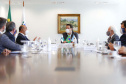 O governador Carlos Massa Ratinho Junior recebeu nesta terça-feira (8), no Palácio Iguaçu, em Curitiba, o governador da província argentina de Tucumán, Juan Luis Manzur. Foto: Jonathan Campos/AEN