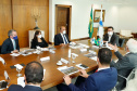 O governador Carlos Massa Ratinho Junior recebeu nesta quinta-feira (4), no Palácio Iguaçu, em Curitiba, o governador da província argentina de Tucumán, Juan Luis Manzur,