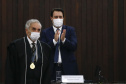 Durante a solenidade o desembargador Irajá Romeo Hilgenberg Prestes Mattar recebeu a Medalha de Excelência Judiciária, pelos seus 50 anos de exercícios da magistratura. O juiz é o único no País a atuar como magistrado por cinco décadas ininterrupta Foto: Jonathan Campos/AEN