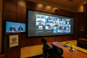 O governador Carlos Massa Ratinho Junior participa  nesta segunda-feira (14)  de videoconferencia com secretarios e empresarios  sobre o Plano Estadual de Retomada e Desenvolvimento Economico, no Palacio Iguacu. Curitiba, 14/11/2020. Foto: Geraldo Bubniak/AEN