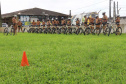 Policiais militares passam por capacitação de ciclopatrulhamento no Litoral
. Foto:PMPR