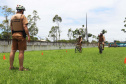 Policiais militares passam por capacitação de ciclopatrulhamento no Litoral
. Foto:PMPR