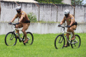 Policiais militares passam por capacitação de ciclopatrulhamento no Litoral
. Foto:PMPR