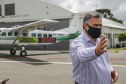 O Governo do Estado apresentou nesta sexta-feira (15), às 10h30, no Aeroporto do Bacacheri, a estrutura disponível para a distribuição da vacina contra a Covid-19. Como forma de acelerar a imunização no Paraná, o Governo destacou toda a frota área do Estado, formada por aviões e helicópteros, para o transporte da vacina. Foto: Jonathan Campos/AEN