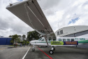 O Governo do Estado apresentou nesta sexta-feira (15), às 10h30, no Aeroporto do Bacacheri, a estrutura disponível para a distribuição da vacina contra a Covid-19. Como forma de acelerar a imunização no Paraná, o Governo destacou toda a frota área do Estado, formada por aviões e helicópteros, para o transporte da vacina. Foto: Jonathan Campos/AEN