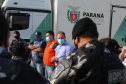 O Governo do Estado, por meio da Secretaria de Estado da Saúde, inicia  a distribuição dos insumos para a  vacinação da Covid-19, neste sabado (16) na Central de Medicamentos do Paraná (Cemepar), no Jardim Botânico. Foto: Geraldo Bubniak/AEN