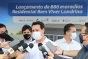 O governador Carlos Massa Ratinho Junior participou nesta segunda-feira (25) do lançamento de 866 novas moradias populares em Londrina, na região Norte. Londrina, 25/01/2021 - Foto: Geraldo Bubniak/AEN