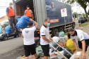 PCPR entrega à Defesa Civil cinco toneladas de doações para vítimas de enchentes de Guaraqueçaba  -  Foto: Divulgação Polícia Civil do Paraná/SESP