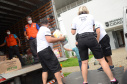 PCPR entrega à Defesa Civil cinco toneladas de doações para vítimas de enchentes de Guaraqueçaba  -  Foto: Divulgação Polícia Civil do Paraná/SESP