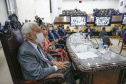 O governador Carlos Massa Ratinho Junior participou nesta quarta-feira (27) da posse da nova mesa diretora do Tribunal de Contas do Paraná (TCE), eleita em dezembro no passado para o comando do órgão de controle no biênio 2020-2021. O conselheiro Fabio Camargo assume a presidência do TCE no lugar de Nestor Baptista, Ivan Bonilha passa a ocupar a vice-presidência e Fernando Guimarães o cargo de corregedor-geral.  Foto: Jonathan Campos/AEN