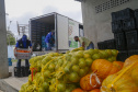 Vítimas da chuva recebem 25 toneladas de alimentos do Ceasa Paraná . IRATI.

Foto: Gilson Abreu/AEN