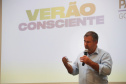 O Coordenador Estadual do Verão Consciente 2020/2021 e secretário da Segurança Pública do Paraná, coronel Romulo Marinho Soares, apresentou ao secretário da Casa Civil, Guto Silva, prefeitos do litoral e deputados estaduais, o balanço de atividades das instituições que fazem parte das ações do Estado no litoral e outras Costas do Paraná, nesta temporada. - Matinhos 10/02/2021  -  Foto:  Divulgação SESP-PR