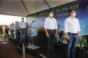O governador Carlos Massa Ratinho Junior participa nesta quinta-feira (11) da entrega da primeira parte da duplicação da PR-323 entre Doutor Camargo e Paiçandu, na região Noroeste. O investimento por parte do Governo do Estado em toda a obra é de R$ 78,7 milhões. 11/02/2021 - Foto: Geraldo Bubniak/AEN
