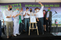 O governador Carlos Massa Ratinho Junior participa nesta quinta-feira (11) da entrega da primeira parte da duplicação da PR-323 entre Doutor Camargo e Paiçandu, na região Noroeste. O investimento por parte do Governo do Estado em toda a obra é de R$ 78,7 milhões. 11/02/2021 - Foto: Geraldo Bubniak/AEN