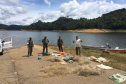 Fiscais da regional do Instituto Água e Terra (IAT) de Curitiba realizaram (do dia 11 ao 15) operação para coibir a pesca ilegal na Represa Capivari Cachoeira, nos municípios de Campina Grande do Sul e Bocaiúva do Sul.  Foto: IAT