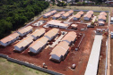 O governador Carlos Massa Ratinho Junior vistoria as obras do Condomínio do Idoso de Foz do Iguaçu. 