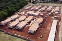 O governador Carlos Massa Ratinho Junior vistoria as obras do Condomínio do Idoso de Foz do Iguaçu. 