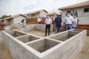 O governador Carlos Massa Ratinho Junior vistoria as obras do Condomínio do Idoso de Foz do Iguaçu. 