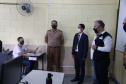 O ministro da Justiça e Segurança Pública, André Mendonça, esteve em São José dos Pinhais, na Região Metropolitana de Curitiba, para conhecer de perto algumas ações da Secretaria da Segurança Pública do Paraná na região. - Curitiba, 18/02/2021 - Foto: Divulgação SESP-PR