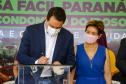 O governador Carlos Massa Ratinho Junior autorizou nesta segunda-feira (22) a ordem de serviço para a construção de um Condomínio do Idoso em Ponta Grossa, nos Campos Gerais. - Ponta Grossa, 22/02/2021  -  Foto: Gilson Abreu/AEN