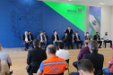 O governador Carlos Massa Ratinho Junior entrega   nesta quarta-feira (24),  29 Caminhões Pipa, Compactadores de Lixo e ColetaSeletiva,  acompanhado  do Secretário do Desenvolvimento Sustentável e do Turismo,  Marcio Nunes do Secretaria de Estado da Administração e Previdência, Marcel Micheletto   e do chefe da Casa Civil, Guto Silva.  Curitiba, 24/02/2021. Foto: Geraldo Bubniak/AEN