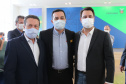 O governador Carlos Massa Ratinho Junior entrega   nesta quarta-feira (24),  29 Caminhões Pipa, Compactadores de Lixo e ColetaSeletiva,  acompanhado  do Secretário do Desenvolvimento Sustentável e do Turismo,  Marcio Nunes do Secretaria de Estado da Administração e Previdência, Marcel Micheletto   e do chefe da Casa Civil, Guto Silva.  Curitiba, 24/02/2021. Foto: Geraldo Bubniak/AEN