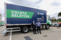 O governador Carlos Massa Ratinho Junior entrega   nesta quarta-feira (24),  29 Caminhões Pipa, Compactadores de Lixo e ColetaSeletiva,  acompanhado  do Secretário do Desenvolvimento Sustentável e do Turismo,  Marcio Nunes do Secretaria de Estado da Administração e Previdência, Marcel Micheletto   e do chefe da Casa Civil, Guto Silva.  Curitiba, 24/02/2021. Foto: Geraldo Bubniak/AEN