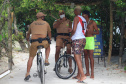 Comerciantes e turistas aprovam policiamento preventivo na Ilha do Mel  -  Curitiba, 24/02/2021  -  Foto: Divulgação PMPR