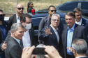 Governador Carlos Massa Ratinho Junior e presidente Jair Bolsonaro participam do evento de lançamento da revitalização do sistema elétrico de alta tensão de Furnas.   -  Foz do Iguaçu, 25/02/2021  - Foto: Jonathan Campos/AEN