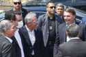 Governador Carlos Massa Ratinho Junior e presidente Jair Bolsonaro participam do evento de lançamento da revitalização do sistema elétrico de alta tensão de Furnas.   -  Foz do Iguaçu, 25/02/2021  - Foto: Jonathan Campos/AEN