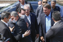 Governador Carlos Massa Ratinho Junior e presidente Jair Bolsonaro participam do evento de lançamento da revitalização do sistema elétrico de alta tensão de Furnas.   -  Foz do Iguaçu, 25/02/2021  - Foto: Jonathan Campos/AEN